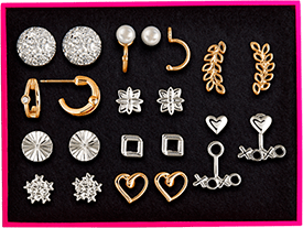 Estuche de aretes lucky pairs x10